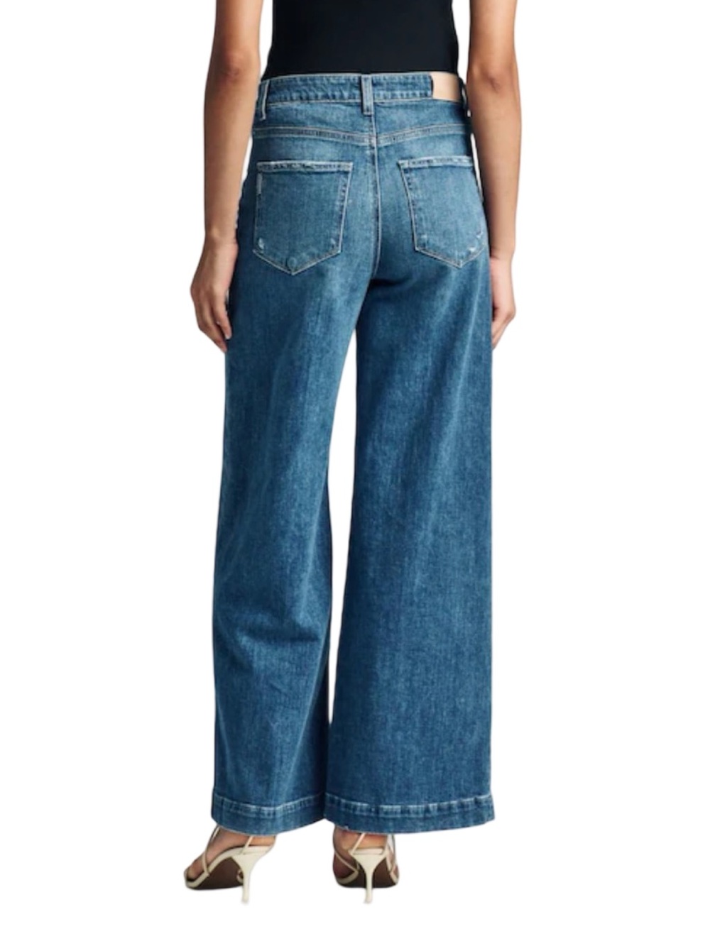 Paige NWT Harper Wide-Leg Jeans Timbre Size 28 - Picture 3 of 10